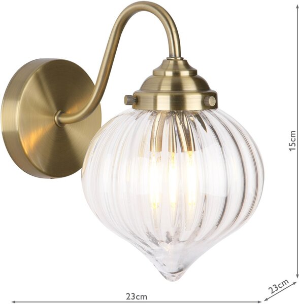 Dar Lighting modern fali lámpa mya antik sárgaréz darmya0775