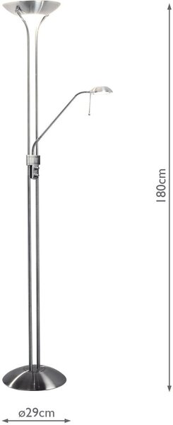 Dar Lighting modern állólámpa montana szatén króm darmon4946