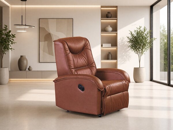Relax fotel Houston 564, Öko-bőr, 83x85x93cm, Barna