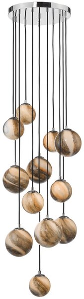 Dar Lighting modern függeszték mikara csiszolt króm sokszínű darmik1250