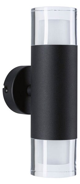 Kame 2 fali világítás IP44 fekete 27 cm - Paulmann