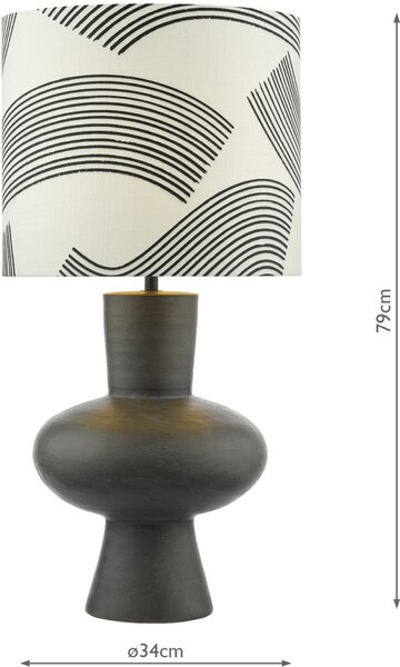 Dar Lighting glamour modern asztali lámpa miho fekete darmih4222