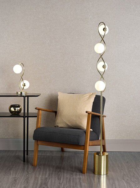 Dar Lighting modern asztali lámpa lysandra opál csiszolt arany darlys4235