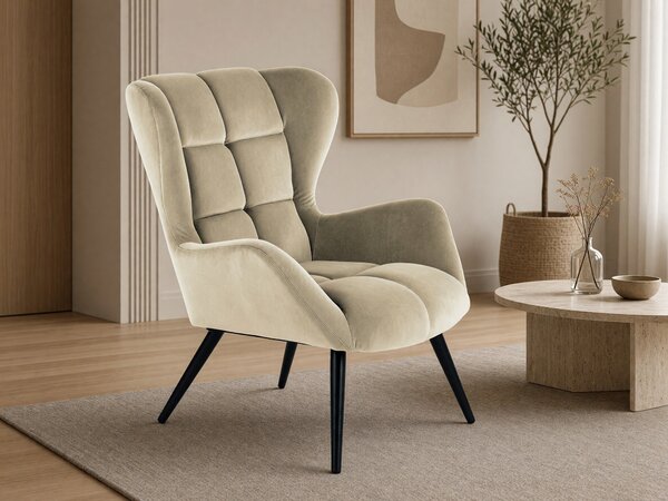 Fotel Houston 1079, Kárpit, 91x75x86cm, Bézs, Fekete