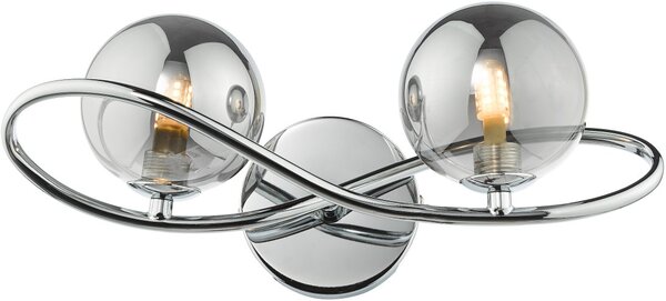 Dar Lighting modern fali lámpa lysandra füstös csiszolt króm darlys0950