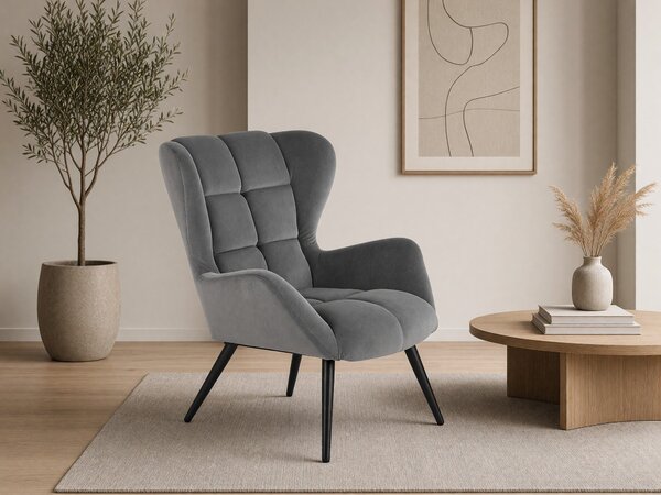 Fotel Houston 1079, Kárpit, 91x75x86cm, Szürke