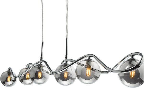 Dar Lighting modern függeszték lysandra füstös csiszolt króm darlys6250