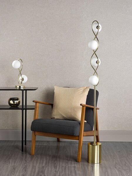 Dar Lighting modern asztali lámpa lysandra opál csiszolt arany darlys4235
