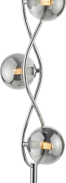 Dar Lighting modern állólámpa lysandra füstös csiszolt króm darlys4950
