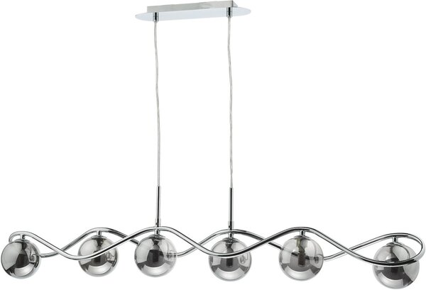 Dar Lighting modern függeszték lysandra füstös csiszolt króm darlys6250