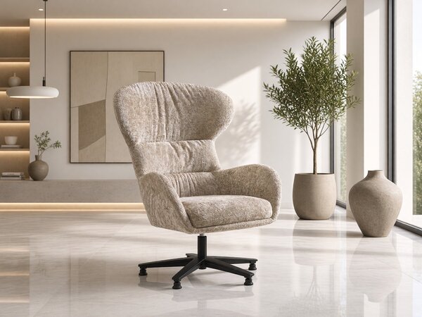 Fotel Houston 1598, Bézs, 80x83x104cm, Lábak: Fém