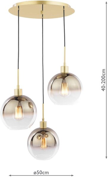 Dar Lighting modern függeszték lycia arany darlyc8835
