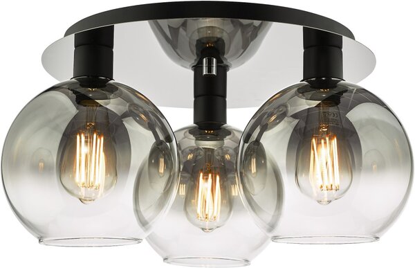 Dar Lighting modern mennyezeti lámpa lycia matt fekete darlyc5322