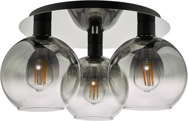 Dar Lighting modern mennyezeti lámpa lycia matt fekete darlyc5322
