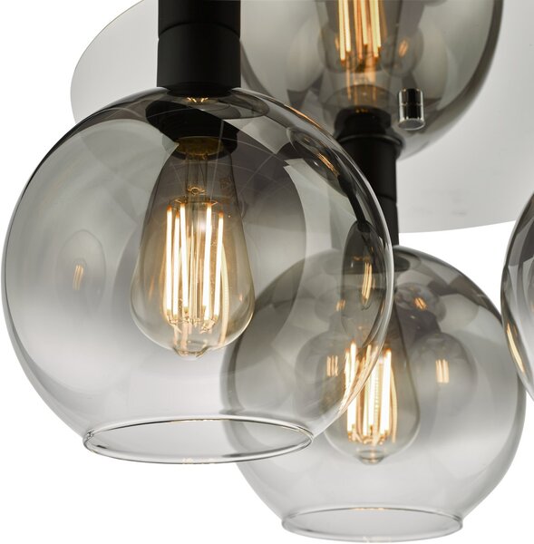 Dar Lighting modern mennyezeti lámpa lycia matt fekete darlyc5322
