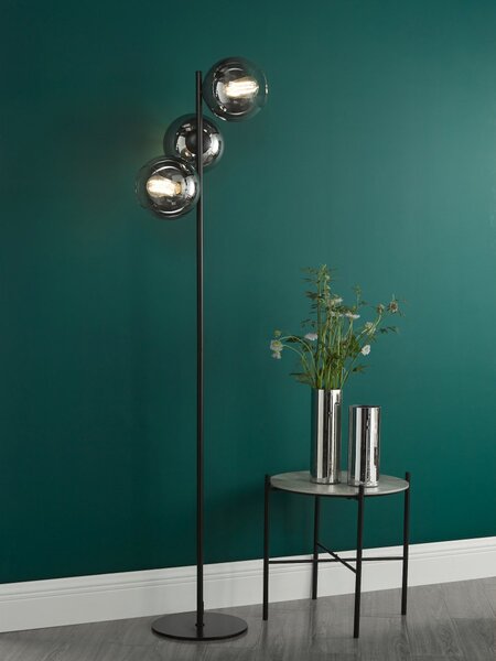 Dar Lighting modern állólámpa lycia matt fekete darlyc4922