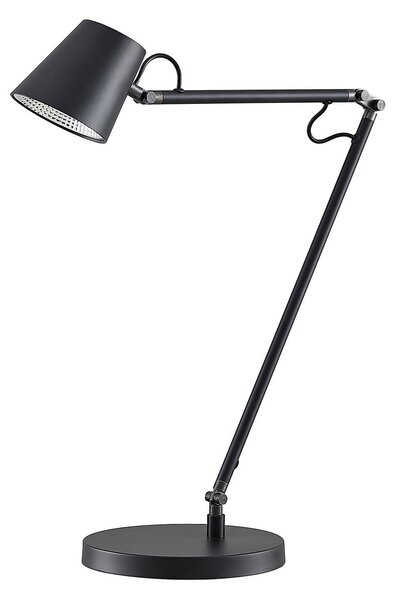 Asztali lámpa Lucande, Tarris, dimmable, Fekete, Dolgozószoba / iroda, Fém, Modern