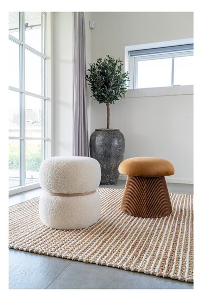 Okkersárga bársony puff Hampton – House Nordic