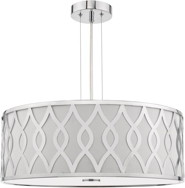 Dar Lighting modern függeszték locryn elefántcsont csiszolt króm darloc0450