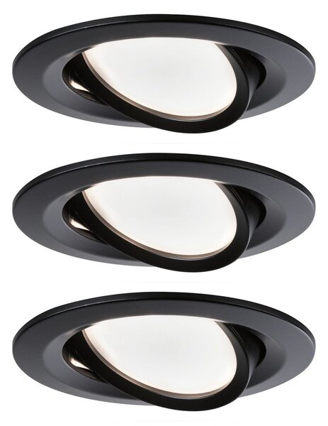 Spotlámpa Paulmann, Nova Coin, dimmable, Fekete, Folyosó, Fém, Modern