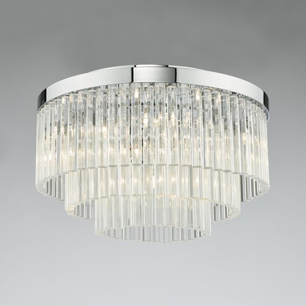 Dar Lighting glamour modern mennyezeti lámpa logan csiszolt króm darlog5408