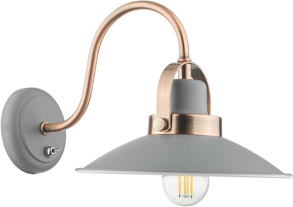 Dar Lighting vintage fali lámpa liden szürke darlid0739