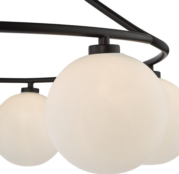 Dar Lighting modern mennyezeti lámpa luana fehér matt fekete darlua6422