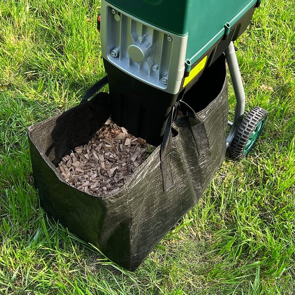 DIOX kerti aprítógép/aprító+2x 60l zsák, 3100W fekete/zöld Gardebruk