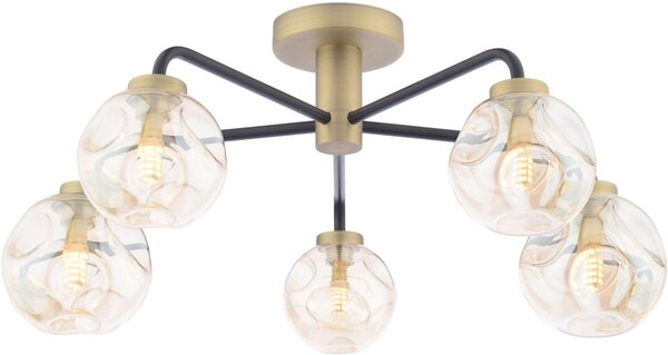 Dar Lighting modern mennyezeti lámpa lainey borostyán matt fekete darlai5454-27
