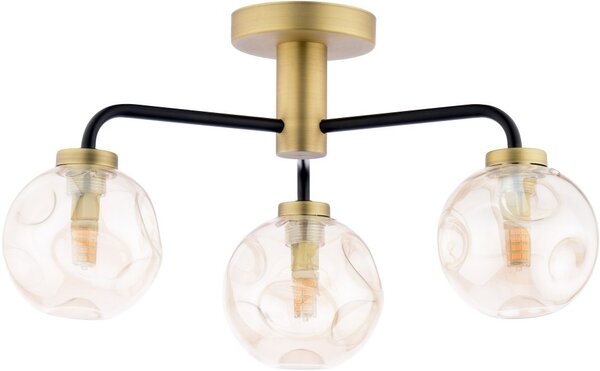 Dar Lighting modern mennyezeti lámpa lainey borostyán matt fekete darlai5354-27