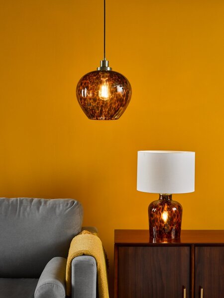 Dar Lighting modern asztali lámpa leandra borostyán darlea4206