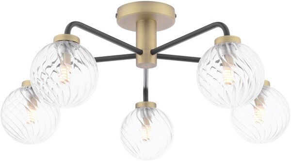 Dar Lighting modern mennyezeti lámpa lainey matt fekete darlai5454-03