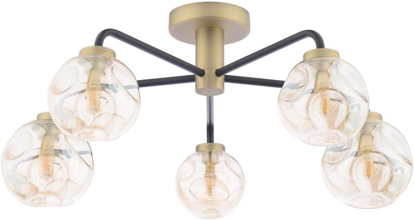 Dar Lighting modern mennyezeti lámpa lainey borostyán matt fekete darlai5454-27