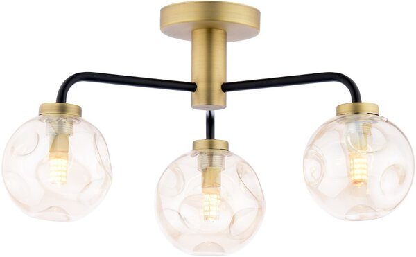 Dar Lighting modern mennyezeti lámpa lainey borostyán matt fekete darlai5354-27