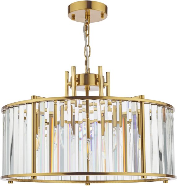 Dar Lighting glamour kristály modern függeszték kiran sárgaréz darkir0535