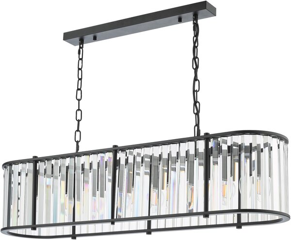 Dar Lighting glamour kristály modern függeszték kiran fekete darkir3422