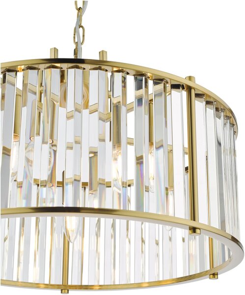Dar Lighting glamour kristály modern függeszték kiran sárgaréz darkir0535