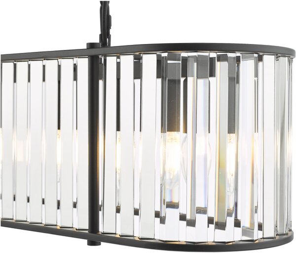 Dar Lighting glamour kristály modern függeszték kiran fekete darkir3422