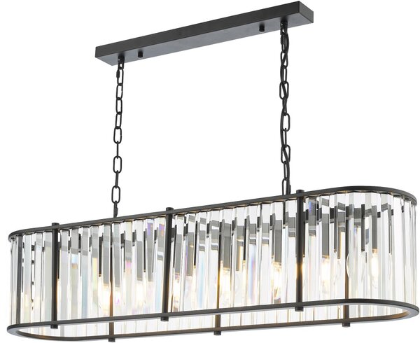 Dar Lighting glamour kristály modern függeszték kiran fekete darkir3422