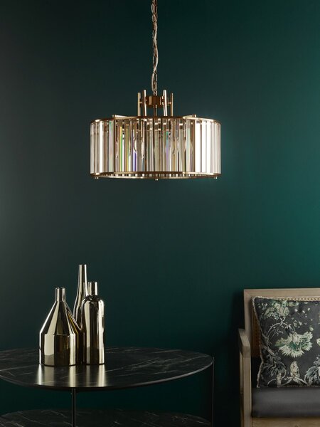 Dar Lighting glamour kristály modern függeszték kiran sárgaréz darkir0535