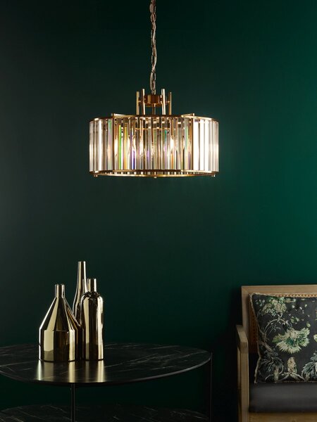 Dar Lighting glamour kristály modern függeszték kiran sárgaréz darkir0535