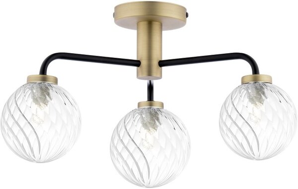 Dar Lighting modern mennyezeti lámpa lainey matt fekete darlai5354-03