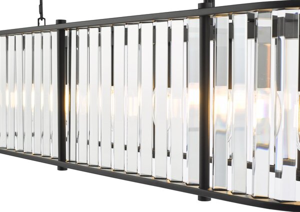 Dar Lighting glamour kristály modern függeszték kiran fekete darkir3422