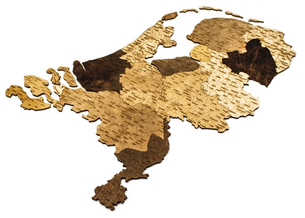 Natura Products - Hollandia 3D Fa Puzzle Térkép - Elegáns Fali Dekoráció