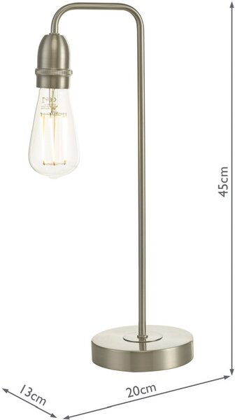 Dar Lighting loft asztali lámpa kiefer szatén króm darkie4246