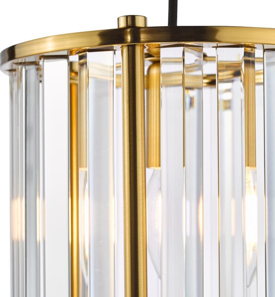 Dar Lighting glamour kristály modern függeszték kiran sárgaréz darkir0135