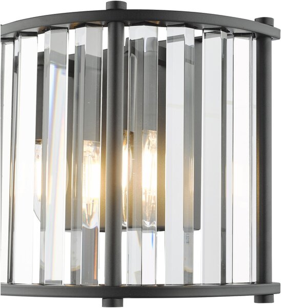 Dar Lighting glamour kristály modern fali lámpa kiran fekete darkir0922