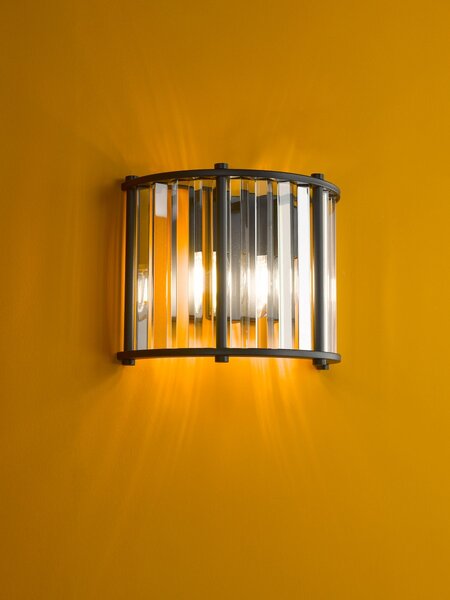 Dar Lighting glamour kristály modern fali lámpa kiran fekete darkir0922