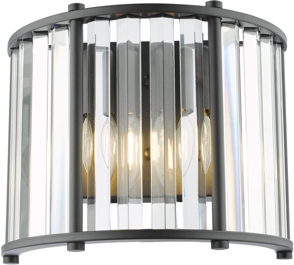Dar Lighting glamour kristály modern fali lámpa kiran fekete darkir0922