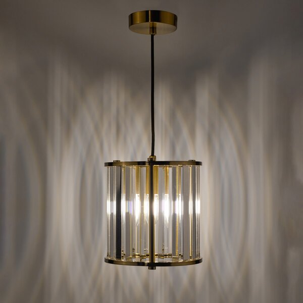 Dar Lighting glamour kristály modern függeszték kiran sárgaréz darkir0135